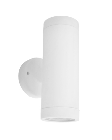 Heronia Απλίκα Τοίχου/Σπότ Εξωτερικού Χώρου Πλαστικό C-02 UP-DOWN Λευκό 2GU10 LED 9Χ16cm 15-0037